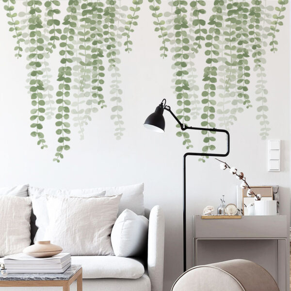 autocolant decorativ pentru multiple suprafete frunze de plante cataratoare si liane 55 x 45 cm 074854
