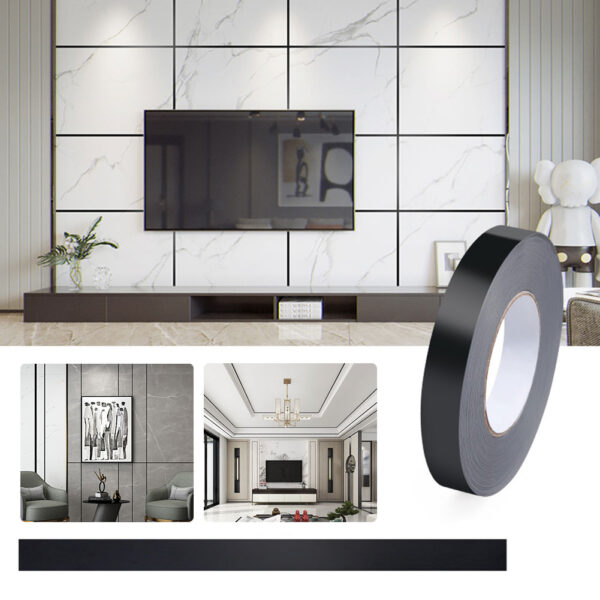 banda adeziva decorativa pentru acoperirea rosturilor gresie si faianta rola 60m x 10mm negru cbd coral best deals 543082