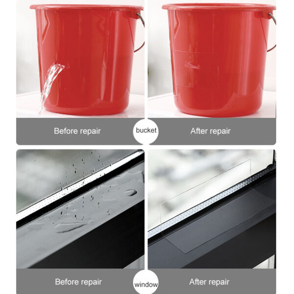 banda adeziva pentru etansare si izolare tevi si recipiente super puternica cu lipici foarte rezistent utilizare universala 150 x 10 cm transparent cb 100717
