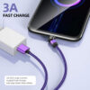 cablu usb cu mufa tip c pentru incarcare telefon cu incarcare rapida fast charge material si calitate premium negru 200cm cbd coral best deals 340321