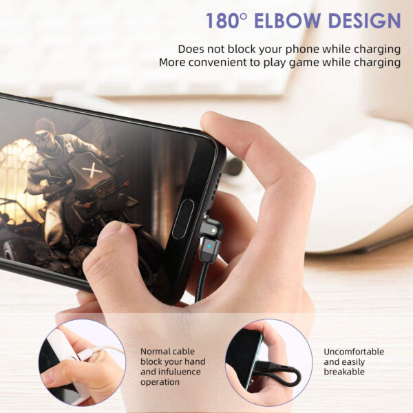 cablu usb cu mufa tip c pentru incarcare telefon cu incarcare rapida fast charge material si calitate premium negru 200cm cbd coral best deals 899414