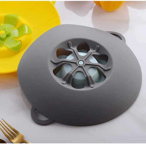capac inteligent pentru oale cu sistem antiscugere 26cm din silicon gri cbd coral bst deals 081930