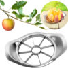 cutit feliator fructe in 8 felii egale pentru taiat mere si pere din inox premium argintiu universal cbd coral best deals 896377
