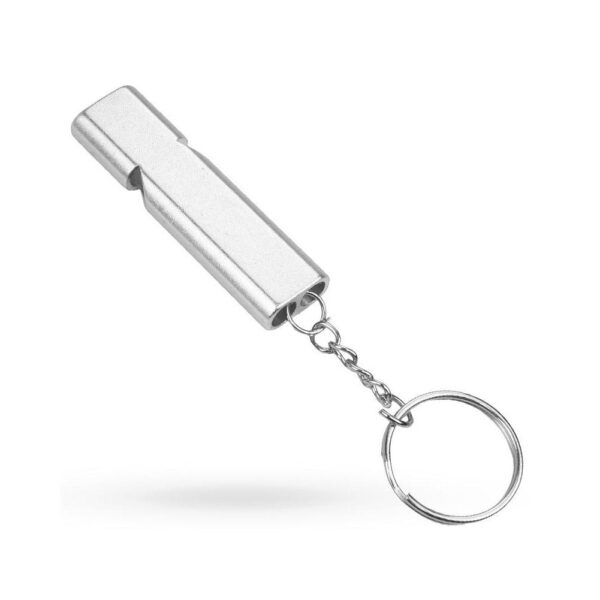 Fluier Dublu Foarte Puternic, Din Aluminiu Cu Inel Pentru Chei, | izideal