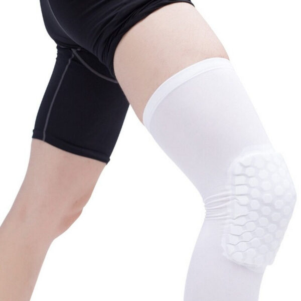 genunchiera pentru protectie genunchi supraelastica cu tampon compatibila unisex 48cm alb cbd coral best deals 060215