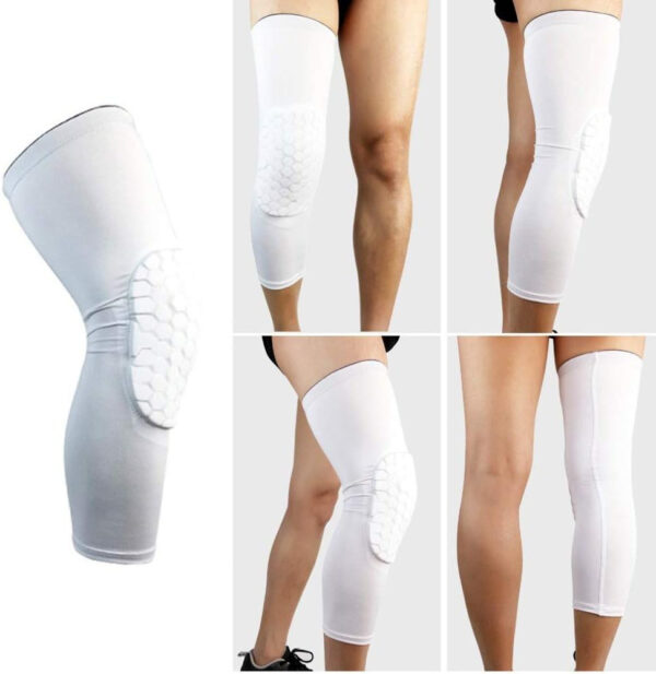 genunchiera pentru protectie genunchi supraelastica cu tampon compatibila unisex 48cm alb cbd coral best deals 166710