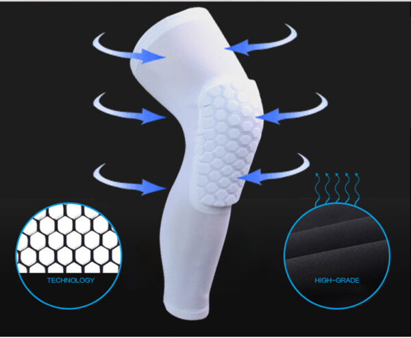 genunchiera pentru protectie genunchi supraelastica cu tampon compatibila unisex 48cm alb cbd coral best deals 787876