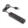 hub cu 7 porturi usb cu transfer super rapid 480mbps hi speed buton on off negru cbd coral best deals 189543