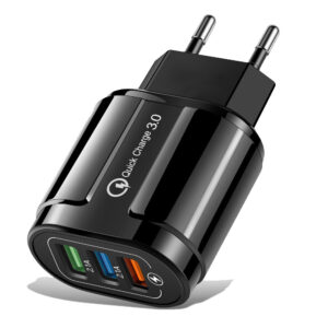 incarcator retea 3x usb cu multiple protectii ultra fast charge qualcomm 3 0 negru cbd coral best deals 261500
