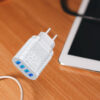 incarcator usb cu 4 porturi fast charge si multiple protectii incarcare rapida premium alb cbd coral best deals 696602