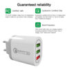 incarcator usb fast charge 3 porturi usb cu multiple protectii si qualcomm 3 0 alb 144001