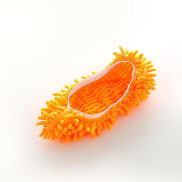 papuci de casa tip mop pentru curatenie podea gresie si parchet marime universala portocaliu cbd coral best deals 764954