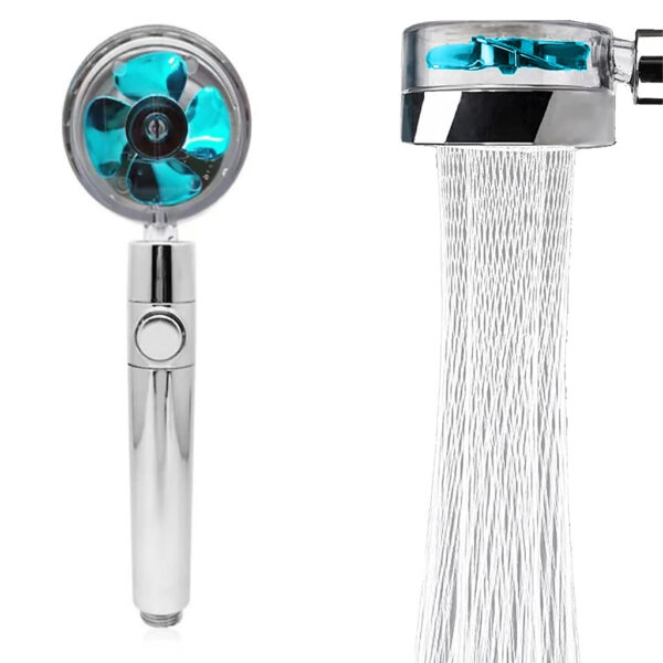 para de dus cu elice si jet cu presiune vortex cap rotativ 360 si buton on off design premium albastru cbd coral best deals 121980