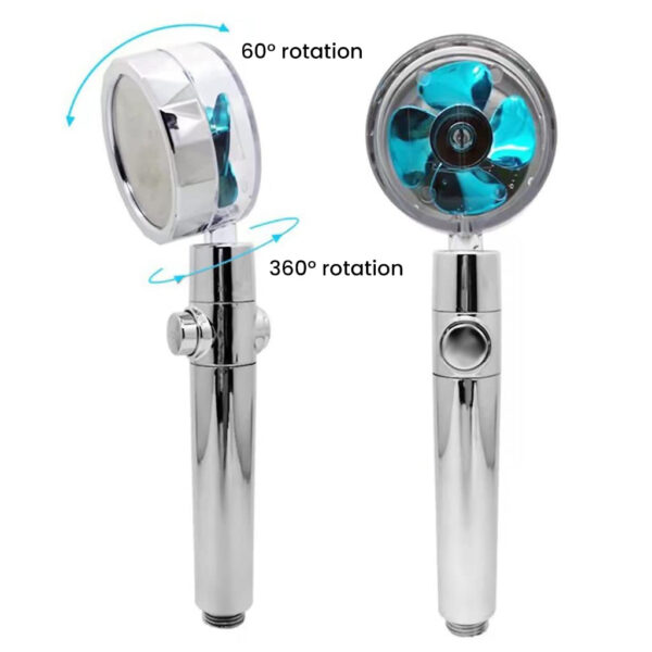 para de dus cu elice si jet cu presiune vortex cap rotativ 360 si buton on off design premium albastru cbd coral best deals 218671