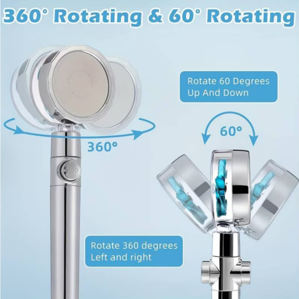 para dus cu elice si jet presiune vortex cap rotativ 360 buton on off 26 cm albastru coral best deals 839418