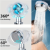 para dus cu elice si jet presiune vortex cap rotativ 360 buton on off 26 cm albastru coral best deals 870366