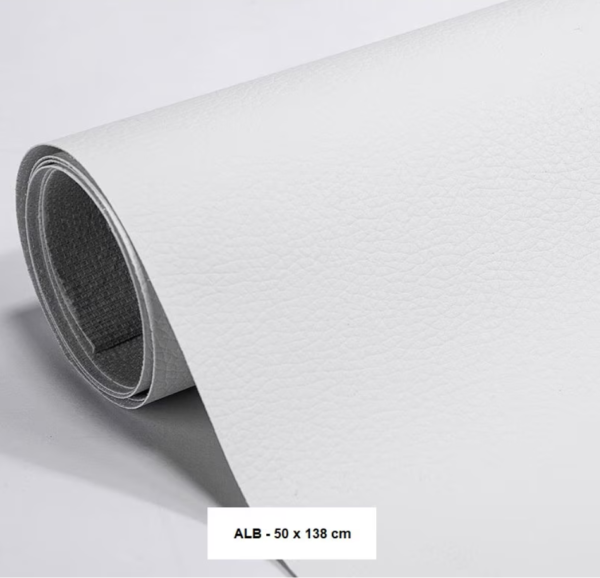 Rola Piele Ecologică Alb 50×138 Cm - Autoadezivă Pentru Mobilier & | izideal