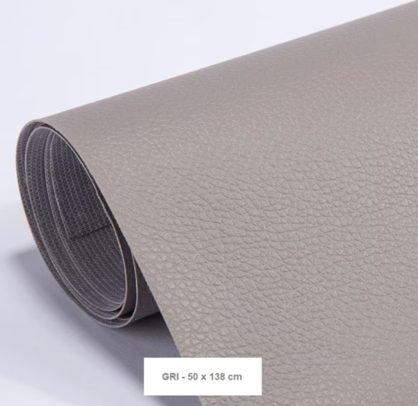 Rola Piele Ecologică Gri 50×138 Cm - Autoadezivă Pentru Mobilier & | izideal