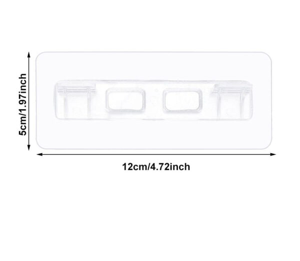 set 10 suporti autoadezivi pentru agatat suspendat polite si rafturi dulap 12 cm transparent 536355