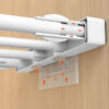 set 10 suporti autoadezivi pentru agatat suspendat polite si rafturi dulap 12 cm transparent 685601