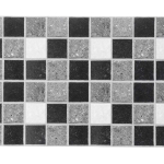 set 19 stickere decorative pentru faianta sau perete 10 x 10 cm negru mat autoadeziv mozaic 009021