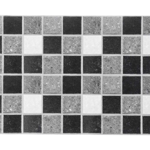 set 19 stickere decorative pentru faianta sau perete 10 x 10 cm negru mat autoadeziv mozaic 009021