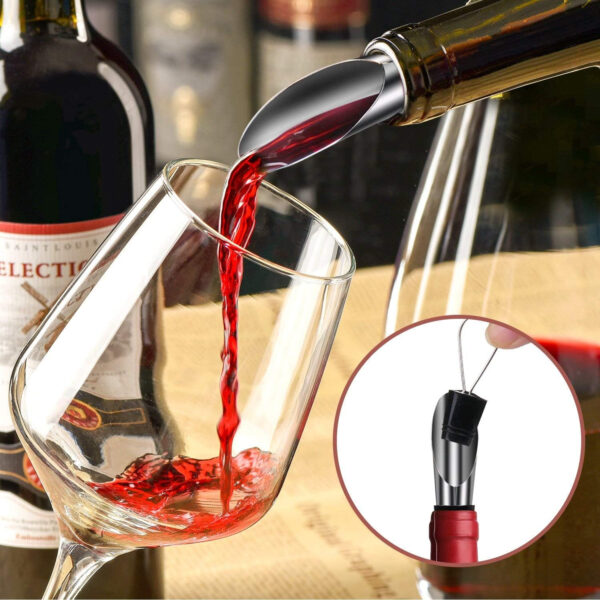 set 2 dopuri din aluminiu pentru sticle de vin din inox model premium cbd coral best deals 505627