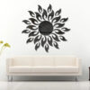 set 27 oglinzi acrilice din pvc autoadezive pentru decorarea peretilor soare cu 26 de raze negru 212400