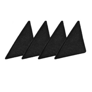 set 4 triunghiuri din cauciuc cu adeziv pentru fixarea covoarelor negru cbd coral best deals 476348
