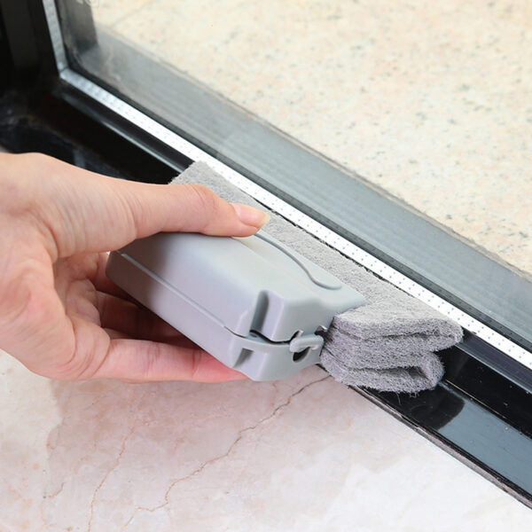 set 5 piese profesionale pentru curatarea tamplariei pvc a geamurilor termopan si a locurilor greu accesibile 3 bureti abrzivi si 2 perii dure cu mini 162513