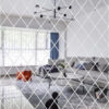 set 58 oglinzi acrilice din pvc in forma de romb autoadezive pentru decorarea peretilor 100 x 100 cm premium cbd coral best deals 162258