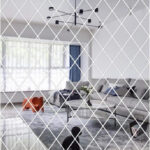 set 58 oglinzi acrilice din pvc in forma de romb autoadezive pentru decorarea peretilor 100 x 100 cm premium cbd coral best deals 162258