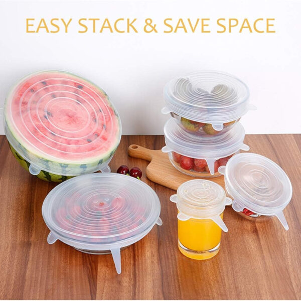 set 6 capace din silicon 6 marimi pentru vase de gatit si recipiente de depozitare alimente cbd coral best deals 143968