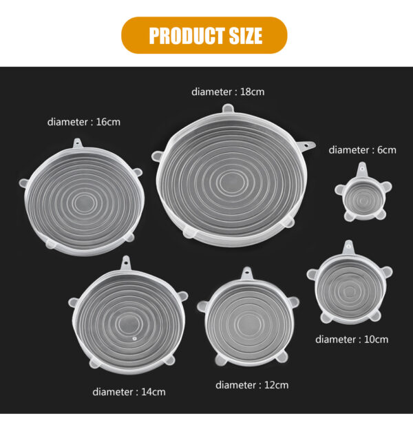 set 6 capace din silicon 6 marimi pentru vase de gatit si recipiente de depozitare alimente cbd coral best deals 452309