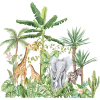 sticker decorativ animale salbatice din safari 60 x 90 cm 265893