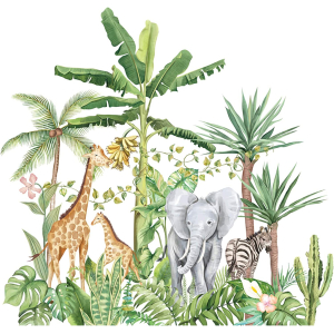sticker decorativ animale salbatice din safari 60 x 90 cm 265893