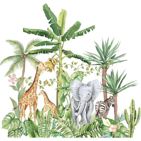 sticker decorativ animale salbatice din safari 60 x 90 cm 265893