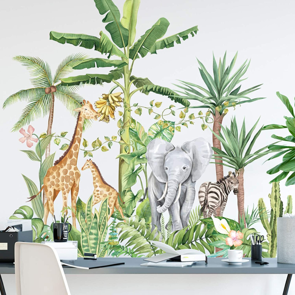 sticker decorativ animale salbatice din safari 60 x 90 cm 644190