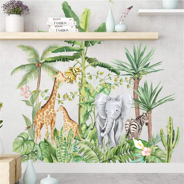 sticker decorativ animale salbatice din safari 60 x 90 cm 666075