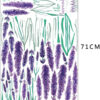 sticker decorativ autocolant flori de lavanda mov cbd coral best deals mov butterfly 50 cm 999656