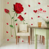 sticker decorativ cu trandafiri 155 x 230 cm autocolant premium cbd coral best deals 451164