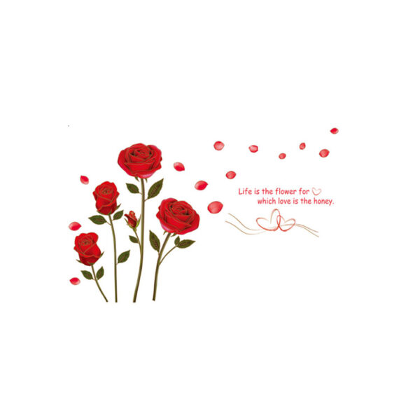 sticker decorativ cu trandafiri 155 x 230 cm autocolant premium cbd coral best deals 470972