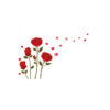 sticker decorativ cu trandafiri 155 x 230 cm autocolant premium cbd coral best deals 783147