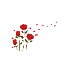 sticker decorativ cu trandafiri 155 x 230 cm autocolant premium cbd coral best deals 783147