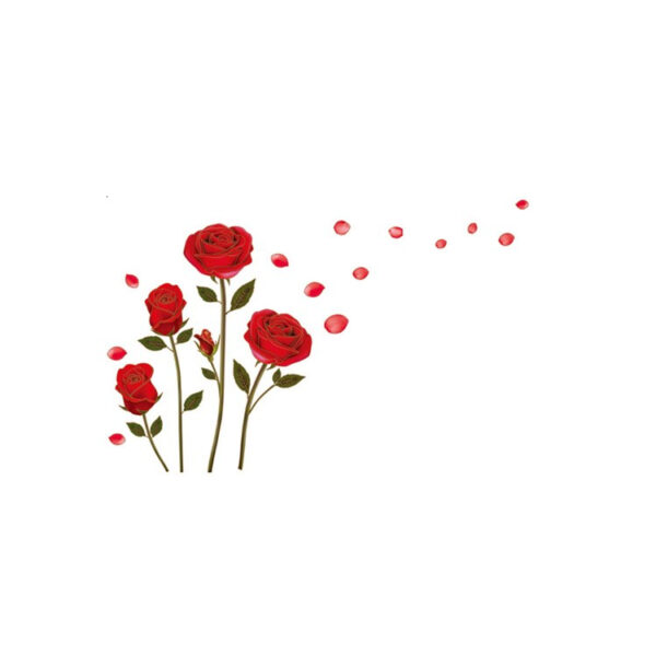 sticker decorativ cu trandafiri 155 x 230 cm autocolant premium cbd coral best deals 783147