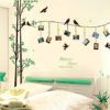 sticker decorativ si 12 rame foto copaci cu pasari 290 x 210 cm cbd coral best deals 945678