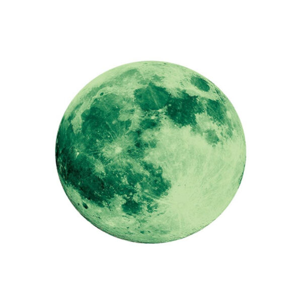 Sticker Fosforescent, Luna, Autoadeziv, 20, Verde, Verde Spring 20 Cm | izideal