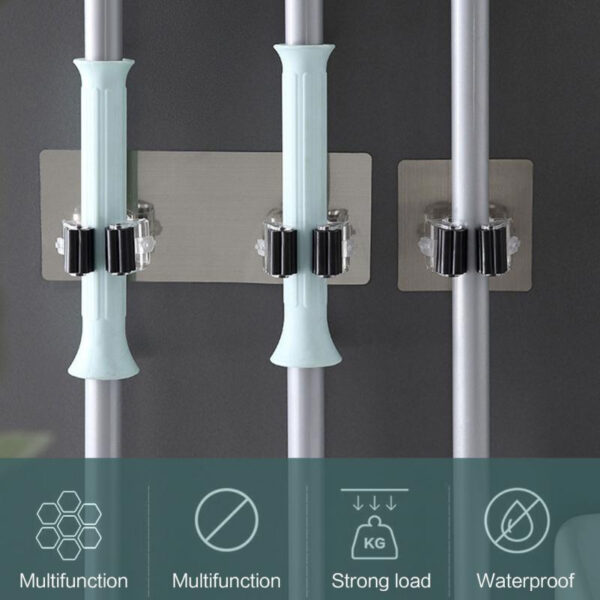 suport adeziv negru 2in 1 premium pentru matura mop sau accesorii bucatarie si baie cbd coral best deals 232399