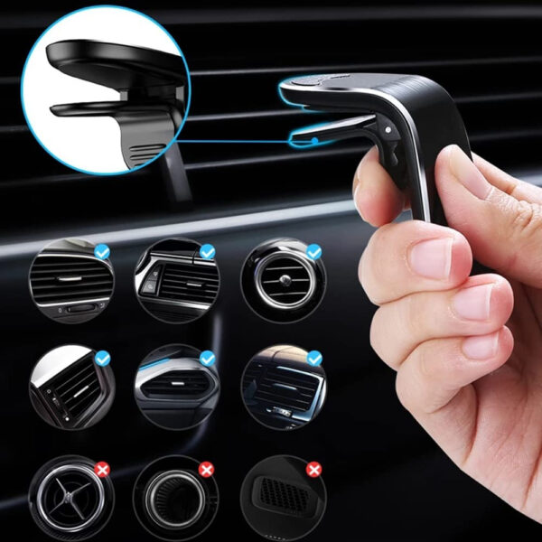 suport auto cu magnet neodim pentru telefon premium tableta gps cu prindere pe grila de ventilatie negru cbd coral best deals 114732