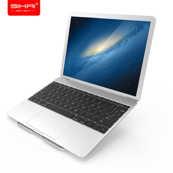 suport fix pentru laptop sau notebook din aluminiu cu protectii din silicon portabil design premium universal cbd coral best deals 612779
